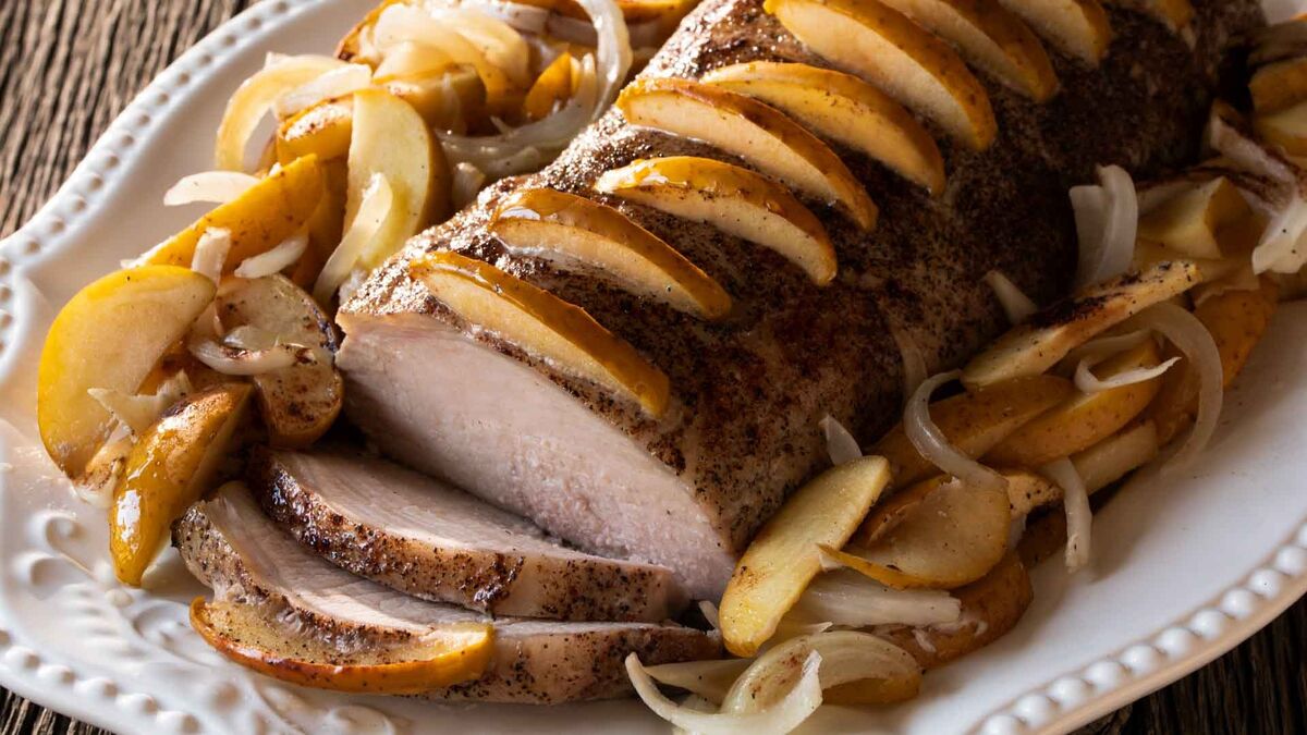 Schab z jabłkami - aromatyczne pieczenie w kuchni 